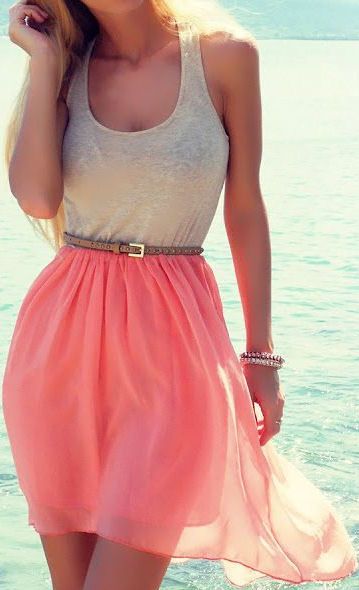 Pretty Pink Dress Outfit for Summer