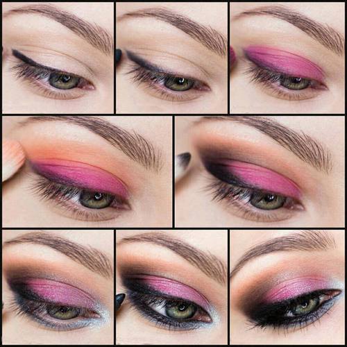 Pretty Pink Eye Makeup Idea