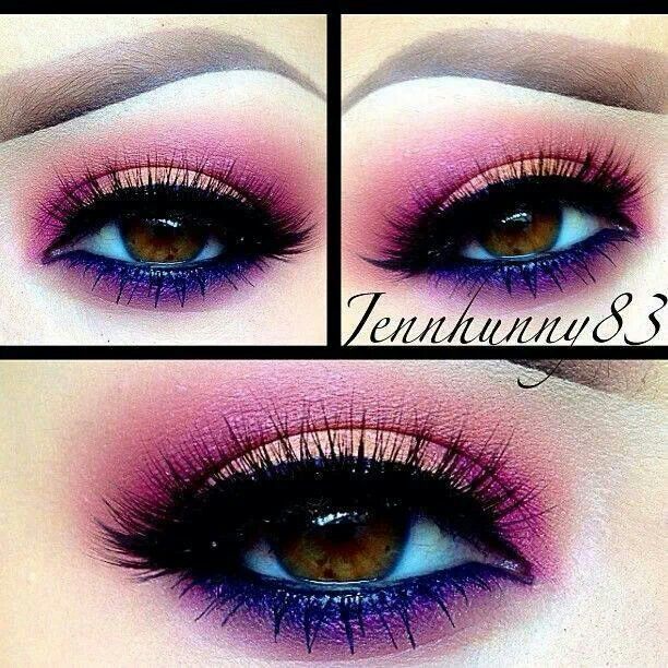 Purple Eye Makeup for Prom Look