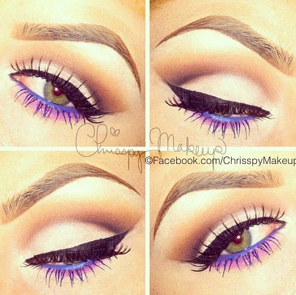 Purple Eyeliner on Underlid