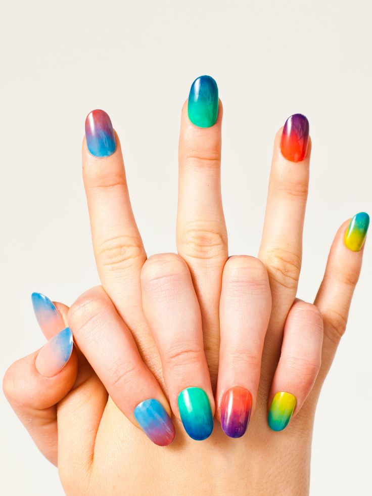 Rainbow-inspired Nails