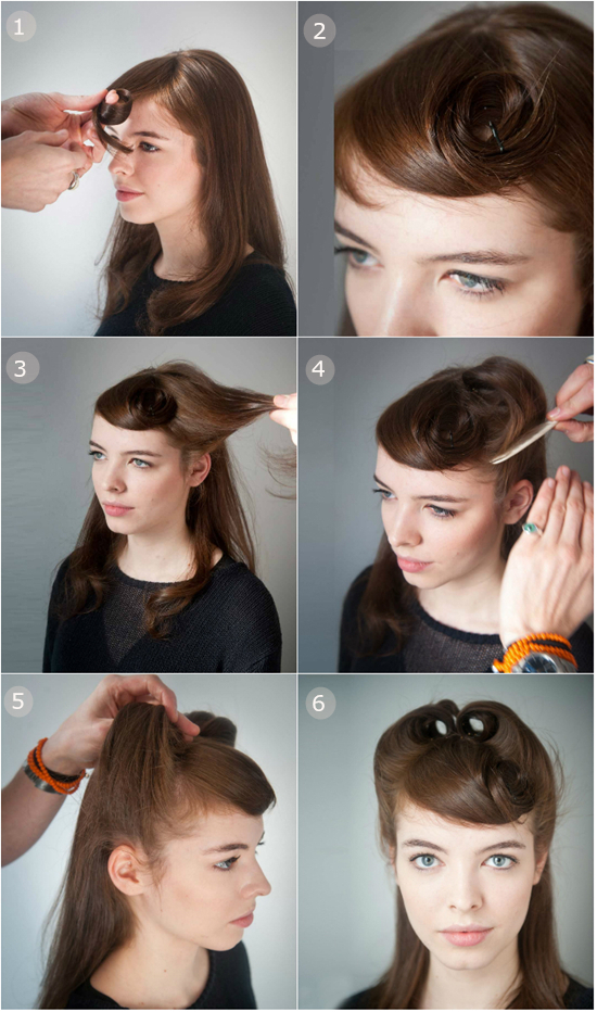 Retro Half-up Half-down Hairstyle