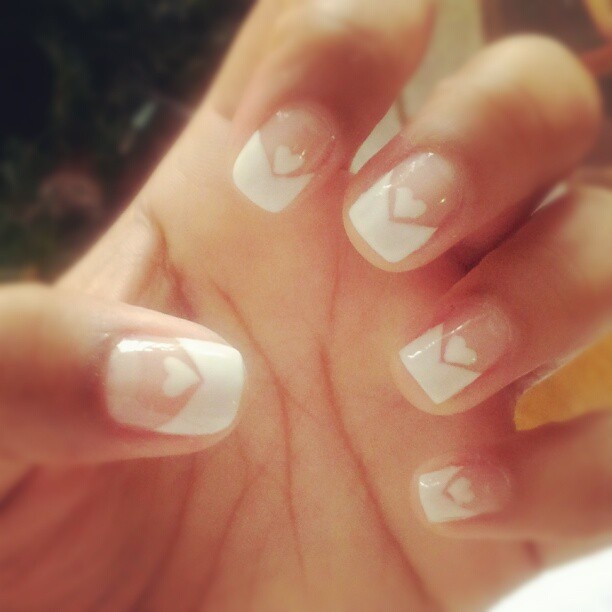 Romantic White Nails