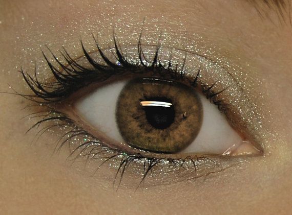 Sheer Glittery Eye Makeup