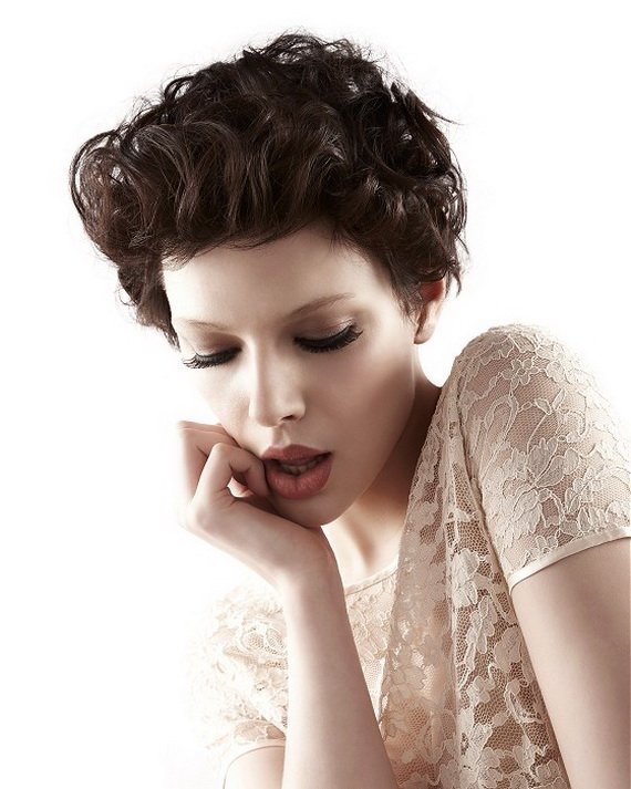 Short Bridal Curly Hairstyle