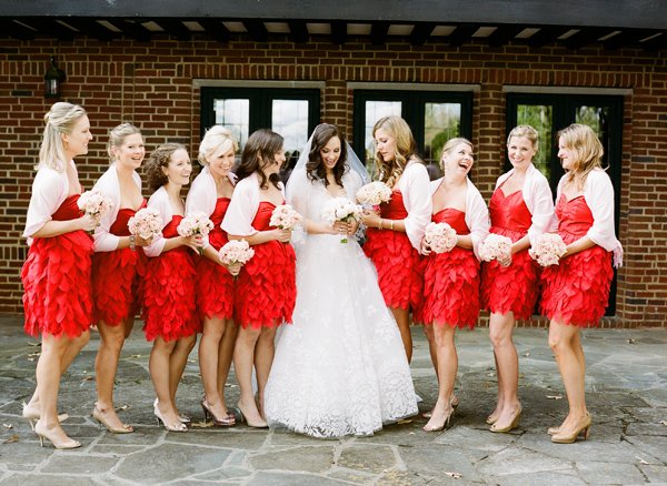 Short Bridesmaid Dress in Red