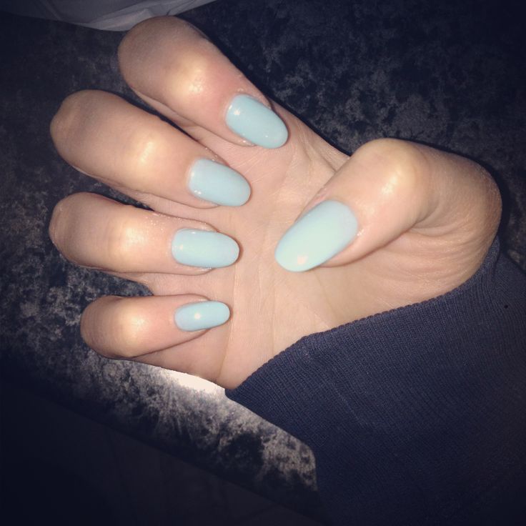 Simple Blue Nails