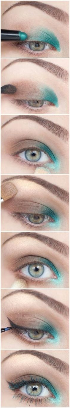 Simple Teal Eye Makeup Tutorial