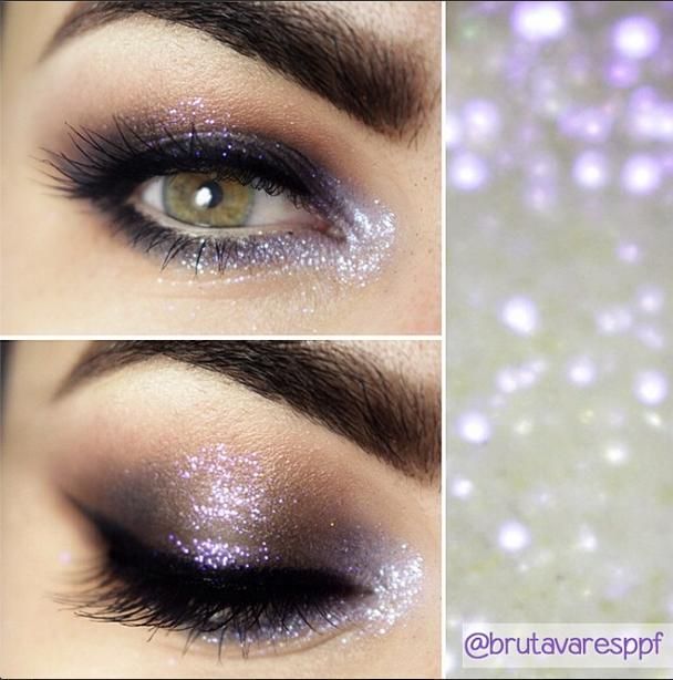 Soft Glittery Eye Makeup