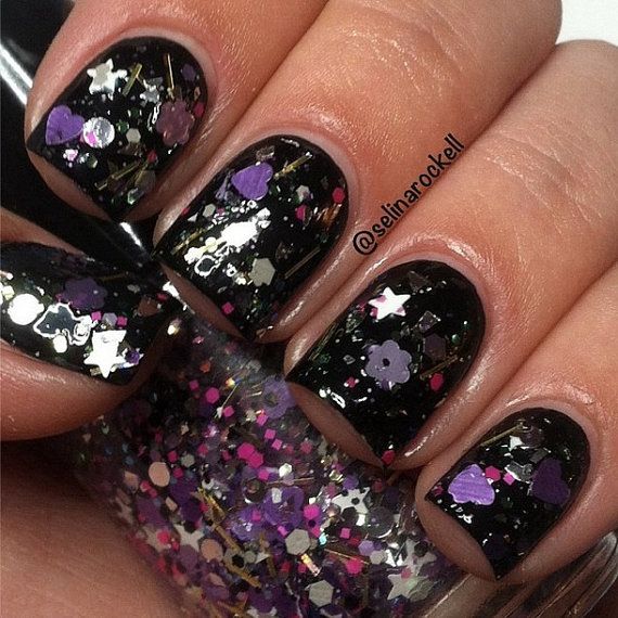 Star Glitter Nails