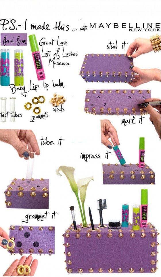 Studded Makeup Organizer