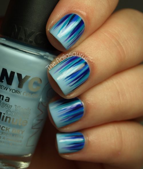 Stylish Blue Nails