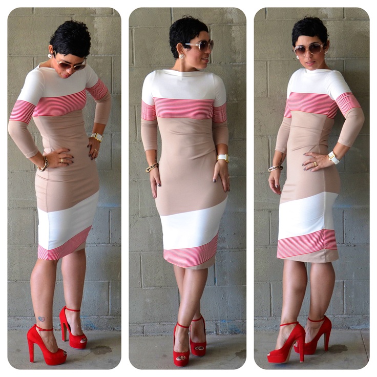 Stylish Colored Block Dress