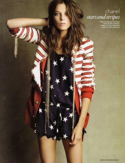 Stylish Outfit with Stars and Stripes