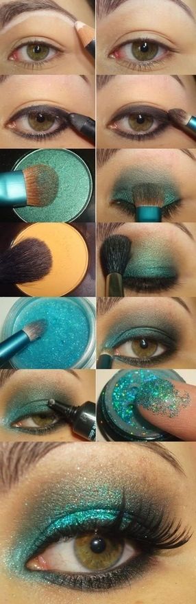 Teal Smokey Eye Makeup