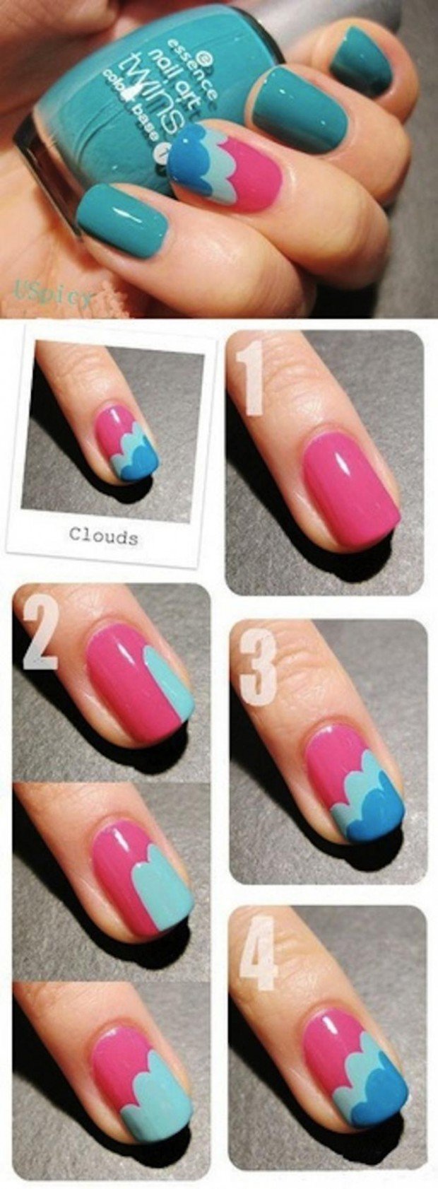 The Cloud Nail Art