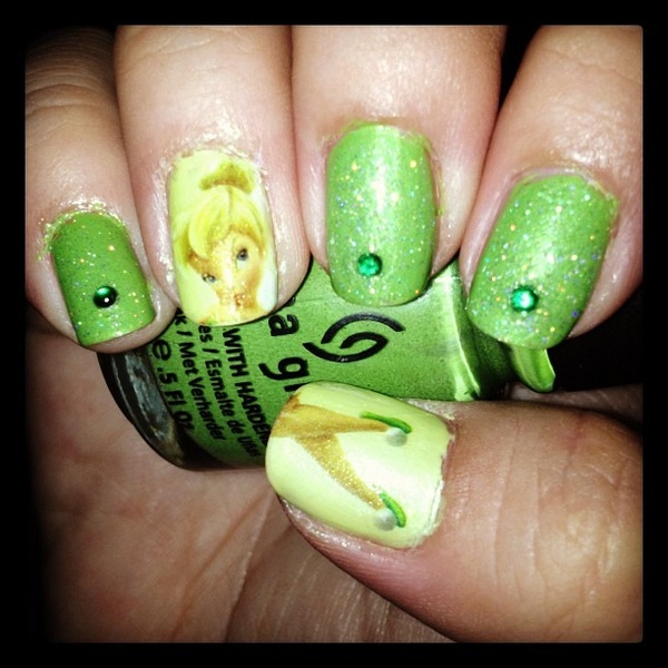 Tinkerbell Nail Art Design