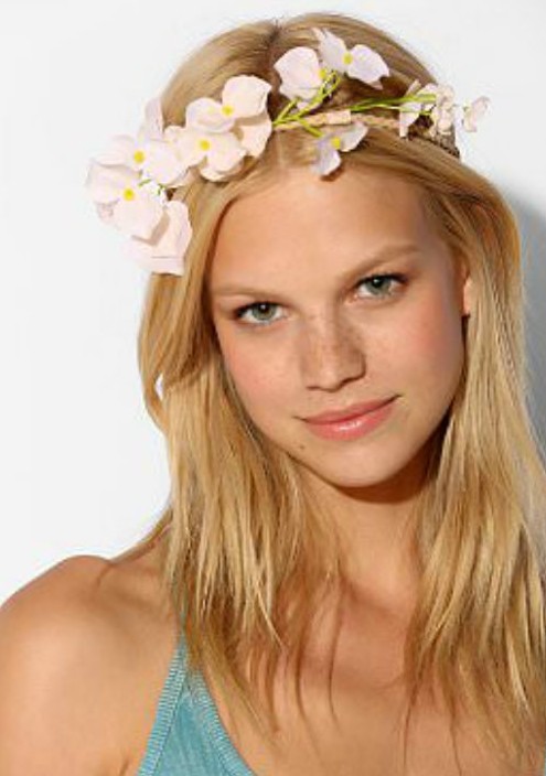 Tropical Flower Halo Headwrap.