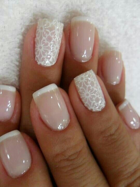 Wedding Nails With Flowers