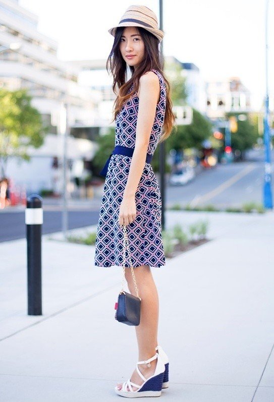 White and Blue Wedges