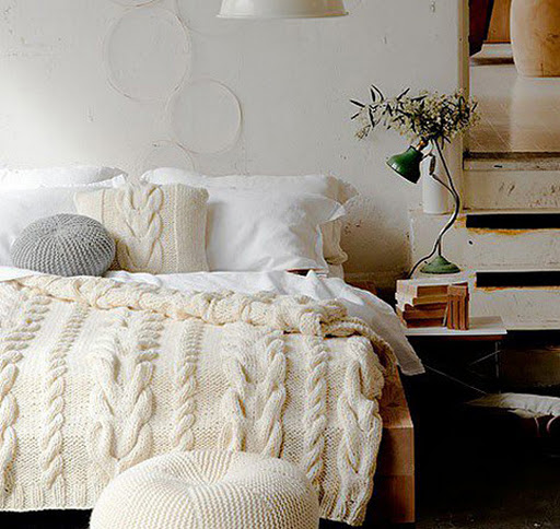 Winter Bedroom White Blanket