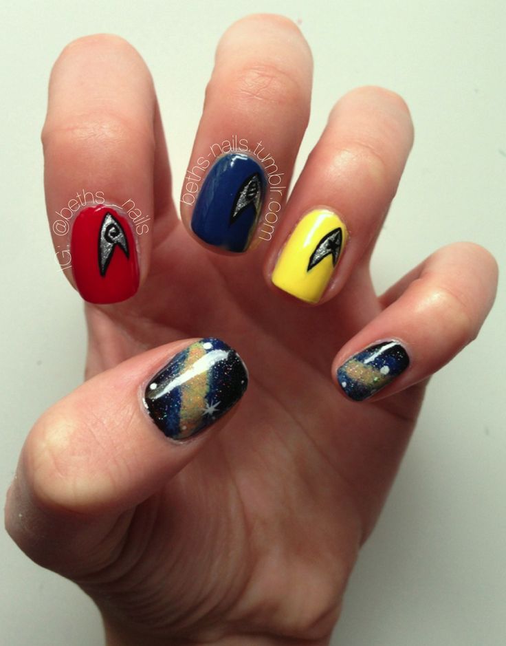 Amazing Star Trek Nail Design