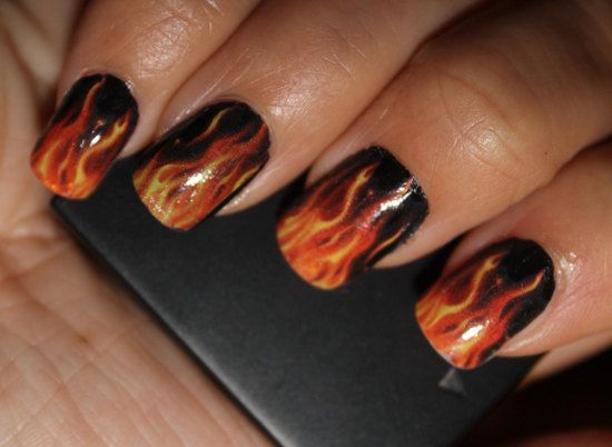 4. Harley Davidson Inspired Nails - wide 1