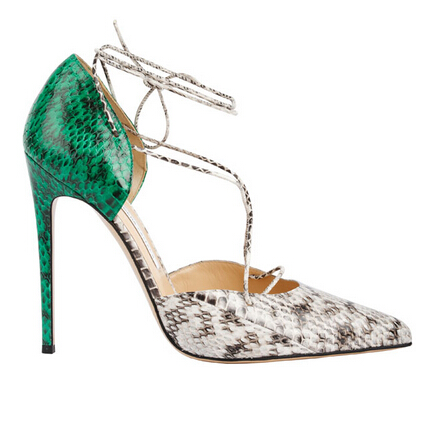 Bionda Castana Green Exotic Skin Pumps