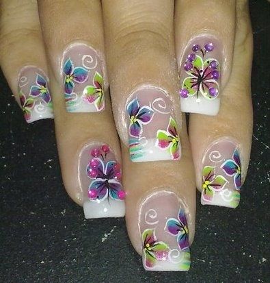 Butterfly Nail Design for Clear Nails