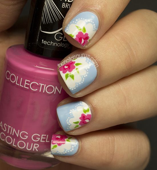 Cath Kidston Provence Rose Nail Art 