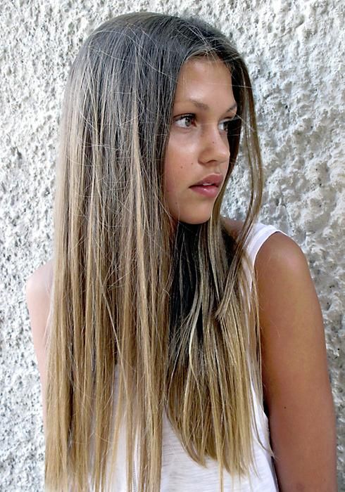 Center-parted Straight Hairstyle