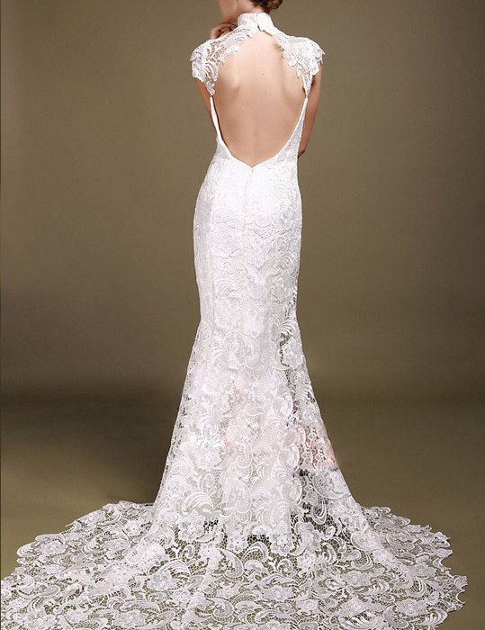 Chinese Vintage Lace Wedding Dress