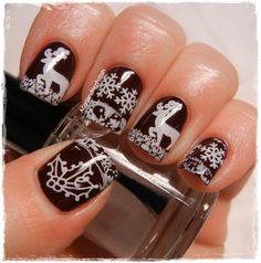 Chocolate Nail Design for Christmas