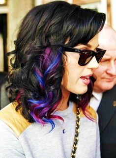 Colorful Medium Curly Wavy Hair - Katy Perry Hairstyles