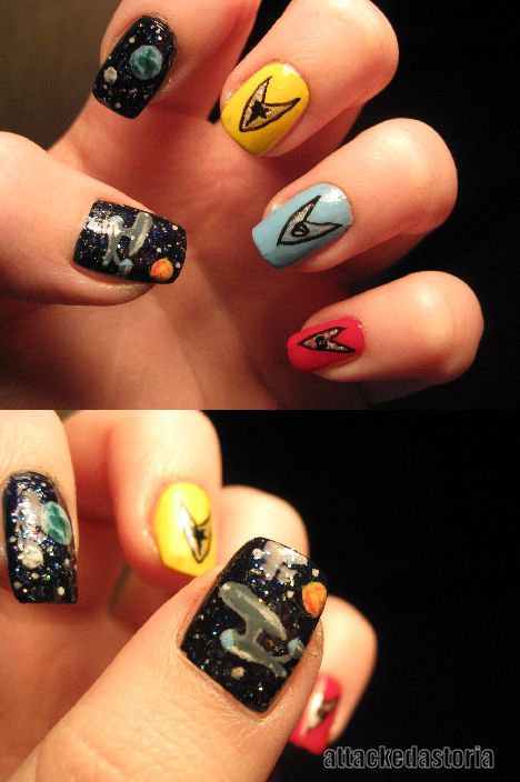 Cool Star Trek Nail Design