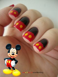 Cute Mickey Mouse Nails