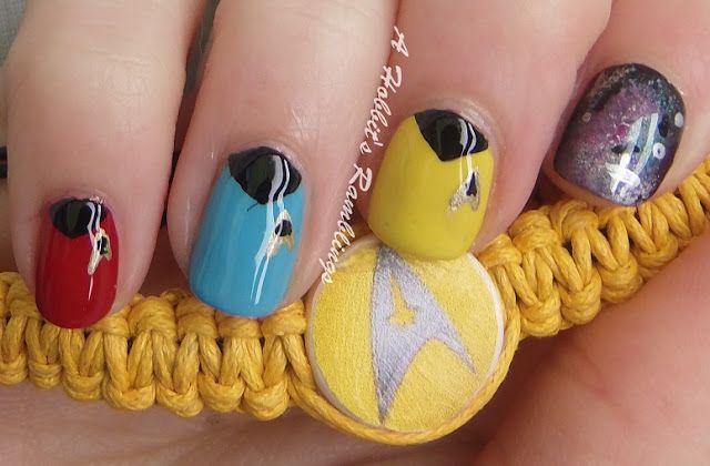 Cute Star Trek Nail Design