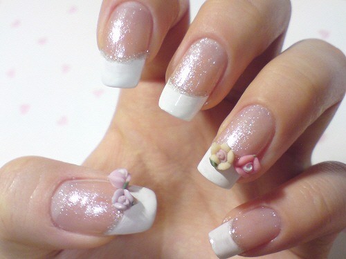 Cute Wedding Nail Design