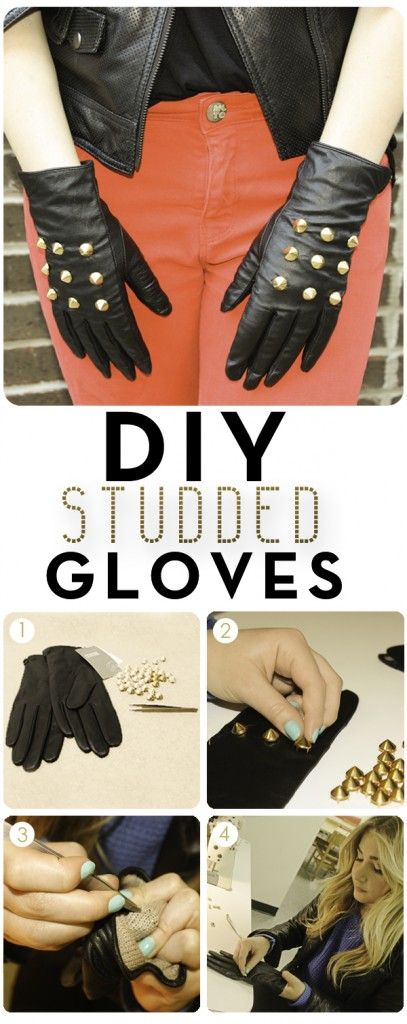 DIY Studded Gloves