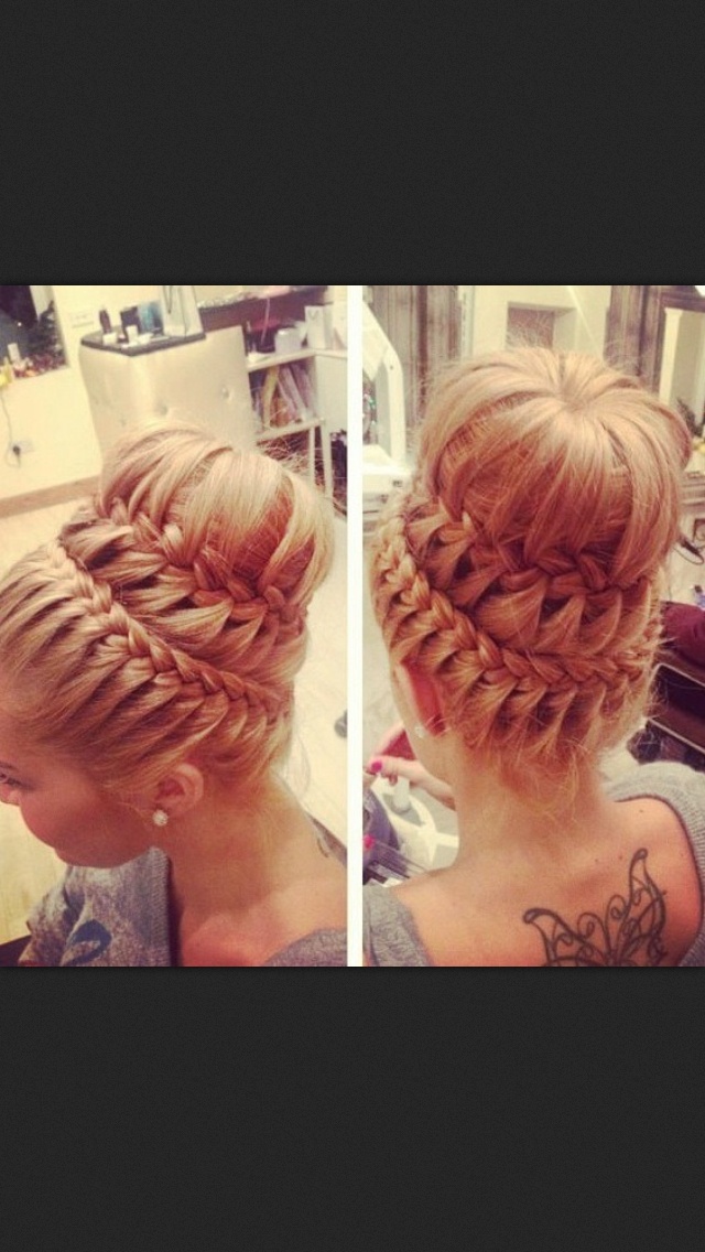 14 Amazing Double Braid Bun Hairstyles - Pretty Designs