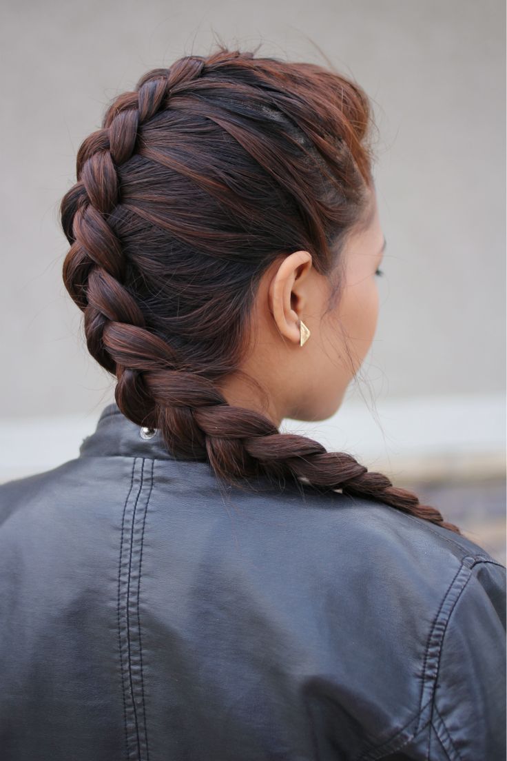 Dutch Braid for Faux Hawk Hairstyle