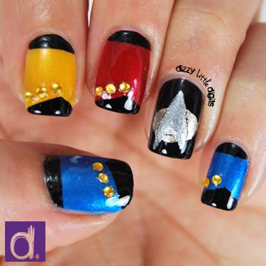 Embellished Star Trek Nail Design