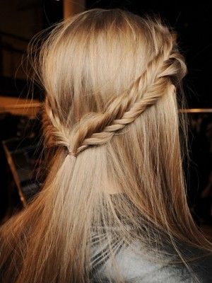 Fishtail Braid for Half Up Half Down Hairstyle