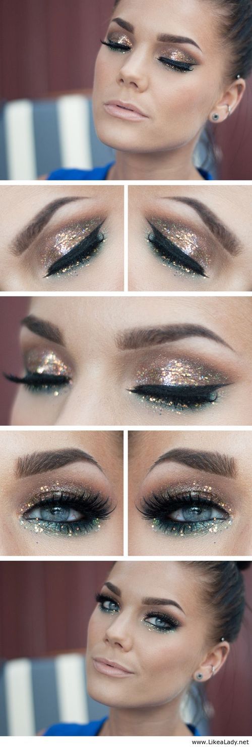 Golden Eyes for Party Eye Makeup