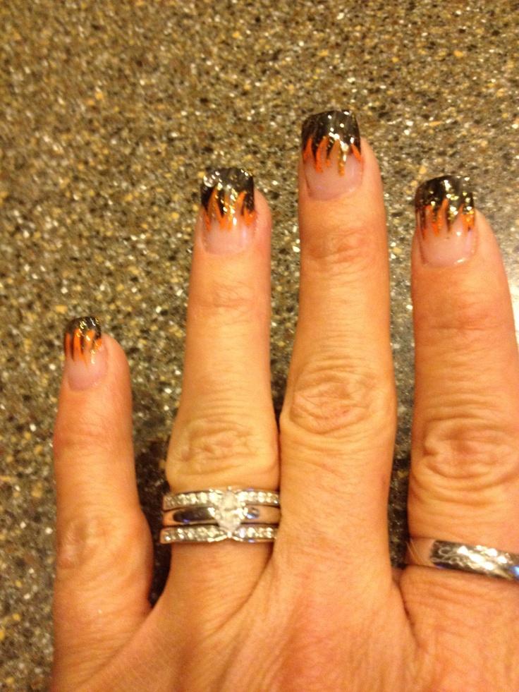 Great Harley Davidson Nail Design