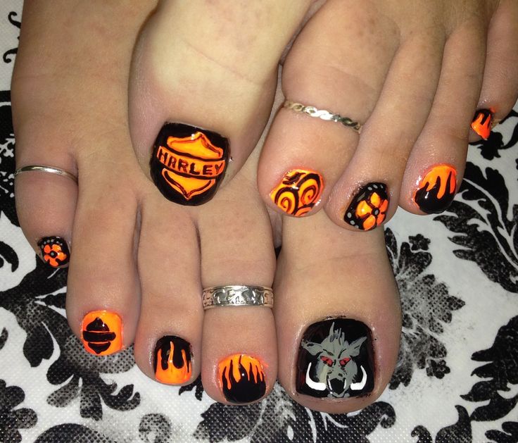 Harley Davidson for Toe Nail Designs