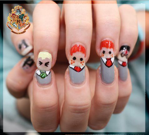 Harry Potter Nail Design for Clear Nails