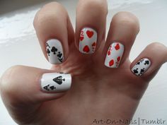 Interesting Card Nail Design