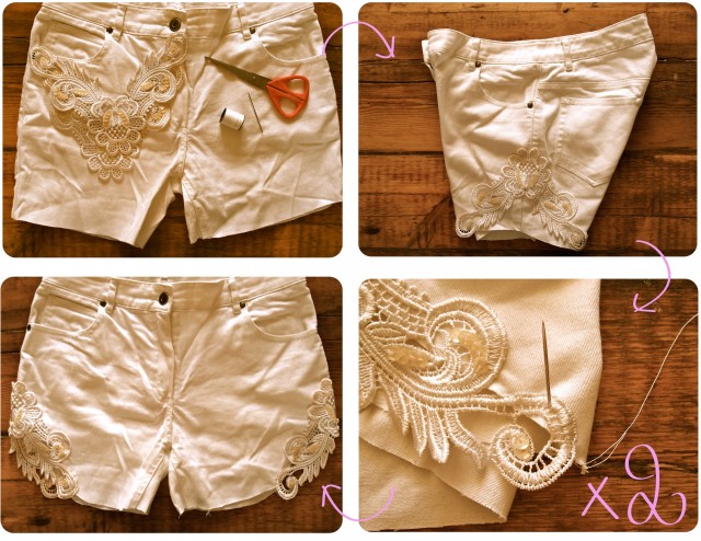 Lace Embellished Shorts