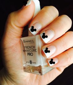 Mickey Mouse Nails for French Manicure